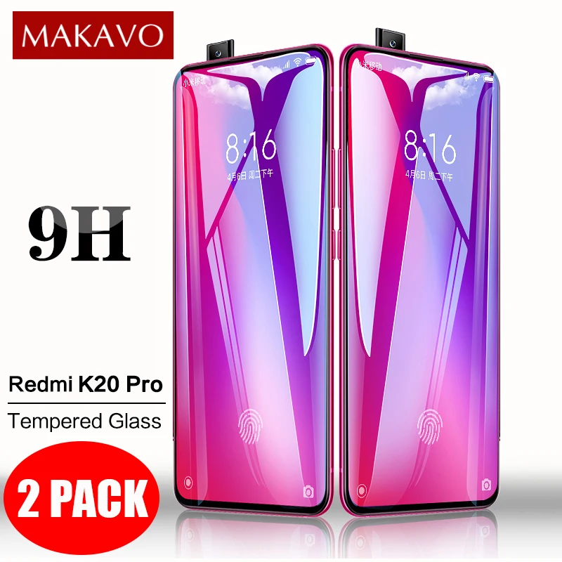2 упаковки для Xiaomi Redmi K20 Pro Mi 9t закаленное стекло 9H Взрывозащищенная защитная