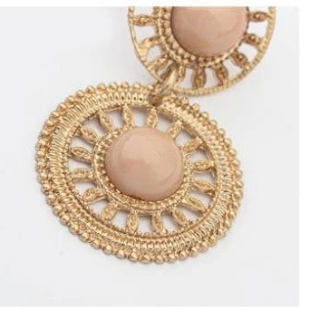 Женские серьги гвоздики с золотым узором стразы B2.55|fashion stud earrings|stud earringsstud earrings for