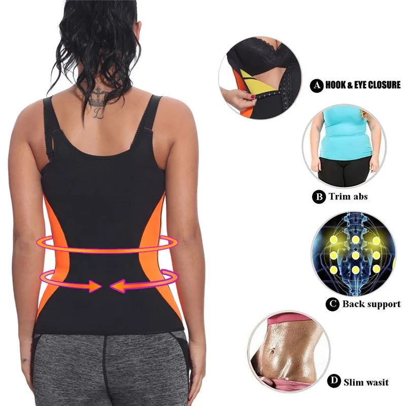 NINGMI Body Shaper неопреновый тренировочный жилет для сауны женщин похудения талии