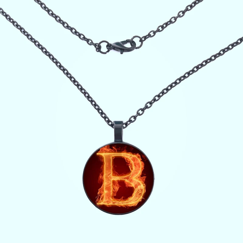 Ручной работы Буквы B M подвесной стеклянный купол ювелирные изделия Серебряное
