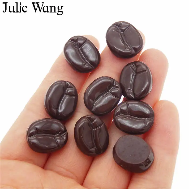 Julie Wang 20 шт. полимерные имитирующие кофейные зерна шоколадные подвески еда с