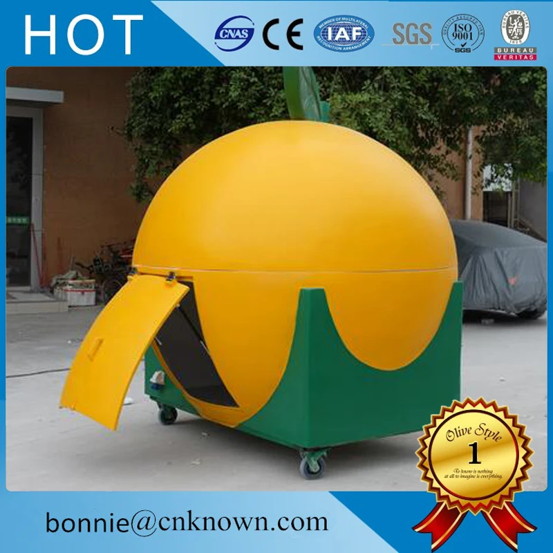 Простой в очистке оранжевый арбузный стиль уличный киоск для продажи продуктов