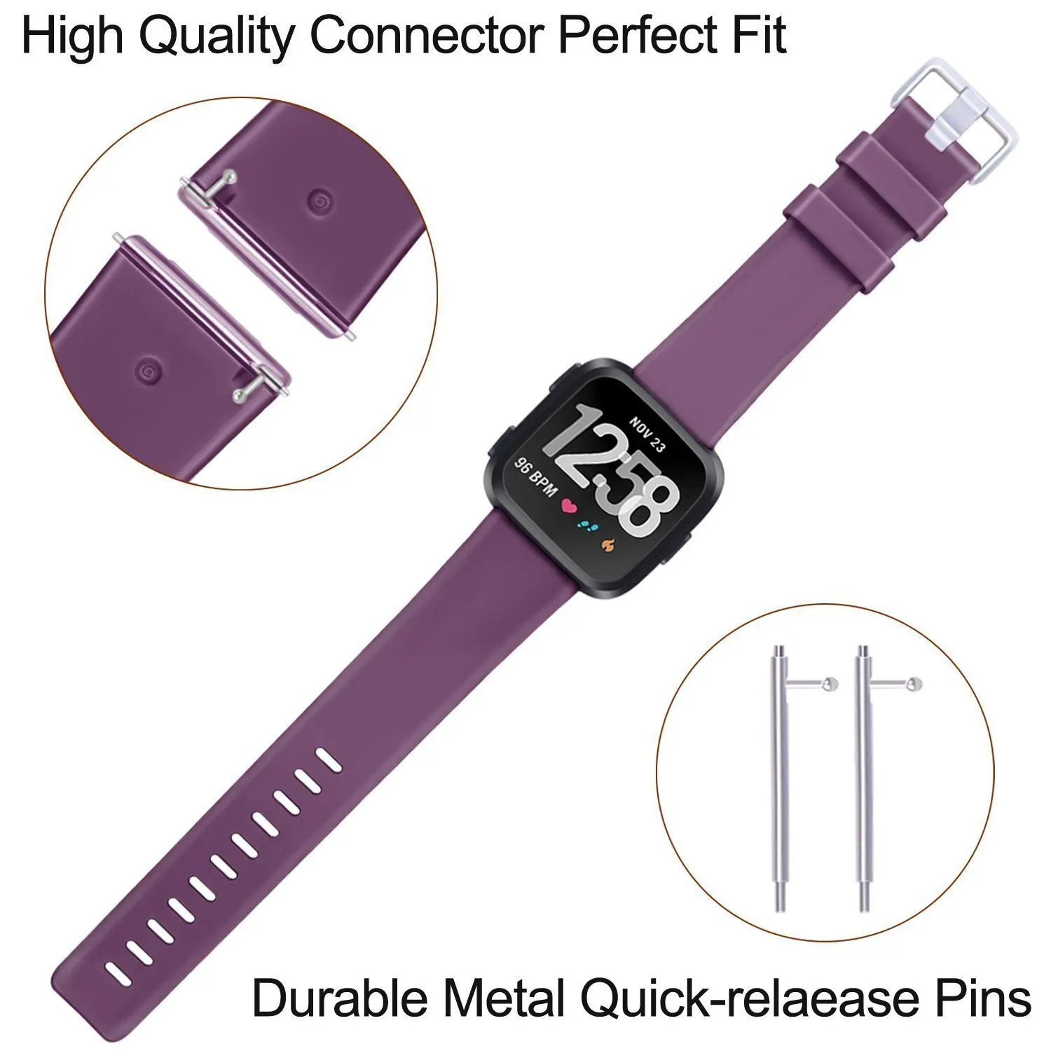 Coolaxy сменный ремешок для Fitbit Versa/Versa Lite, Силиконовый водонепроницаемый браслет, Аксессуары для браслета Fitbit Versa