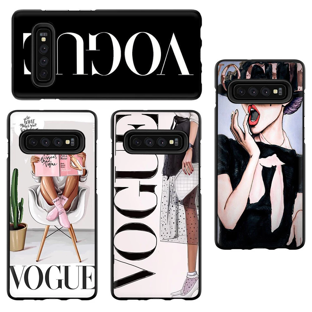 Силиконовый чехол VOGUE Lady's journey для телефона Galaxy S6 S7 Edge S8 S9 S10 Plus S10e Note 8 9 J6 A6 A8 A9