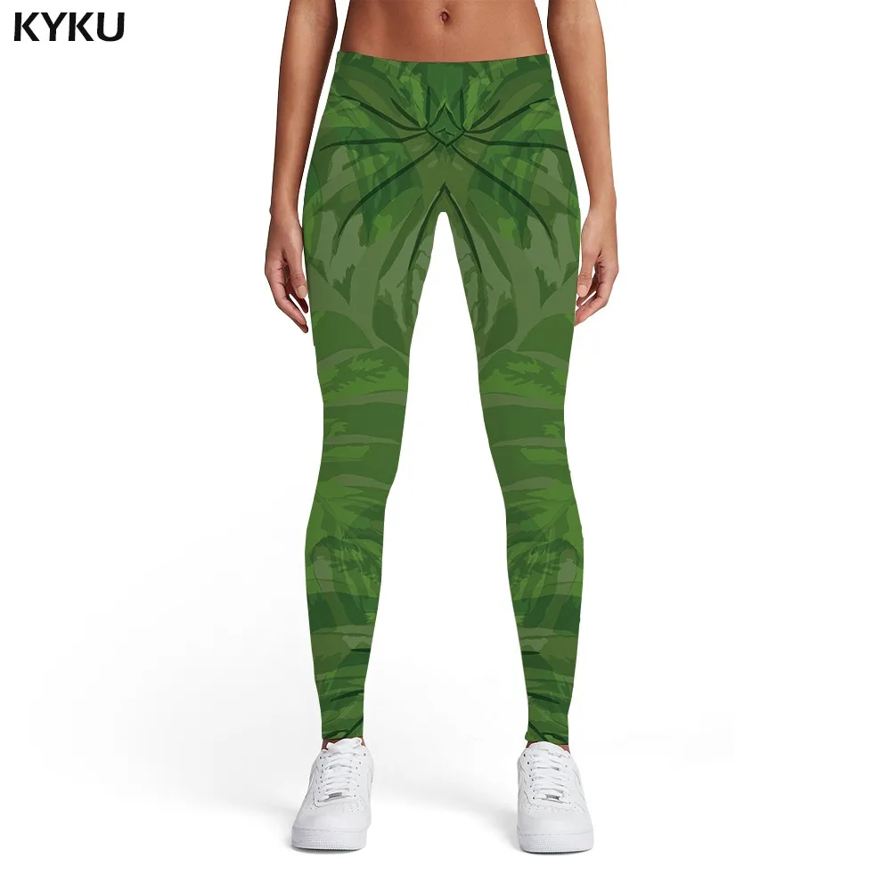 Ladies leggings02 KYKU цветочные леггинсы женские леггинсы с листьями Красочные эластичные Harajuku спандекс женские s Леггинсы Брюки Джеггинсы Funky - Цвет: Ladies leggings02