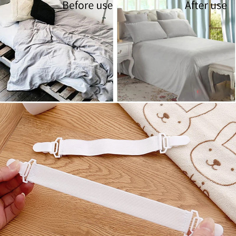 4 шт. белый чехол для матраса покрывало держатель с зажимом комплект эластичных