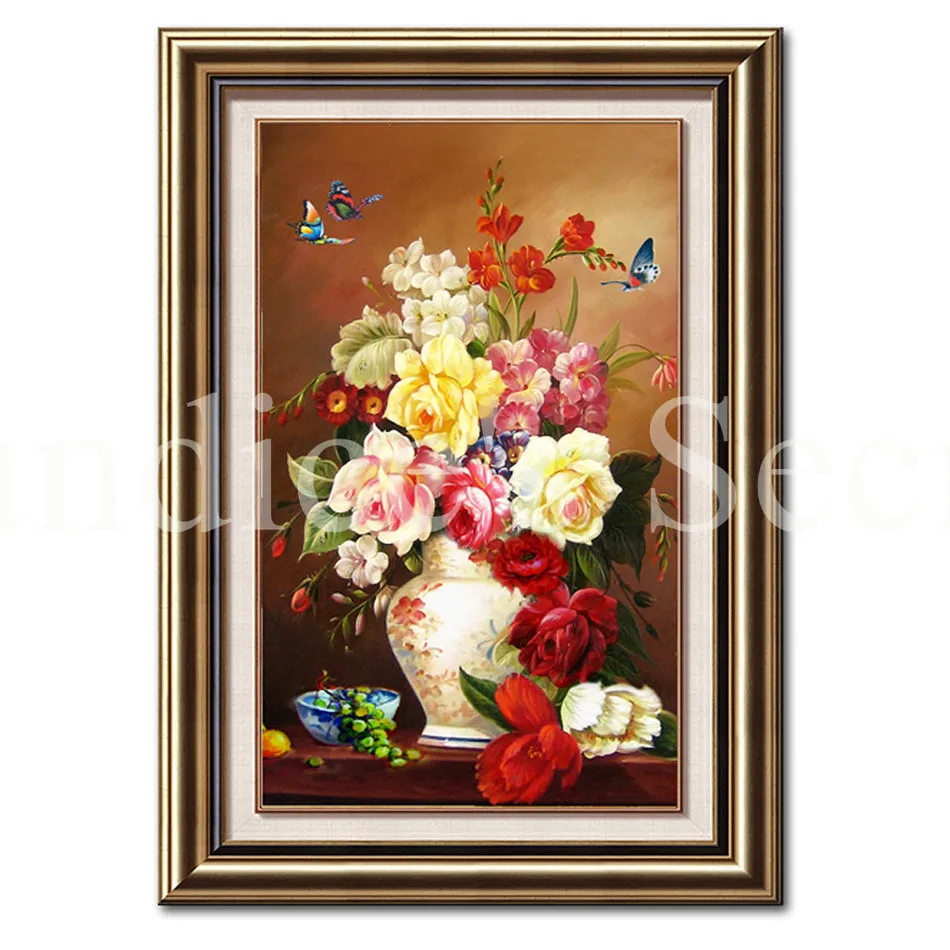 

NEW 3D Diamond Painting Diamond Embroidery Home Decoration Vase Square Stone Cross Stitch Diamond Mosaic Knitting Needles Flower