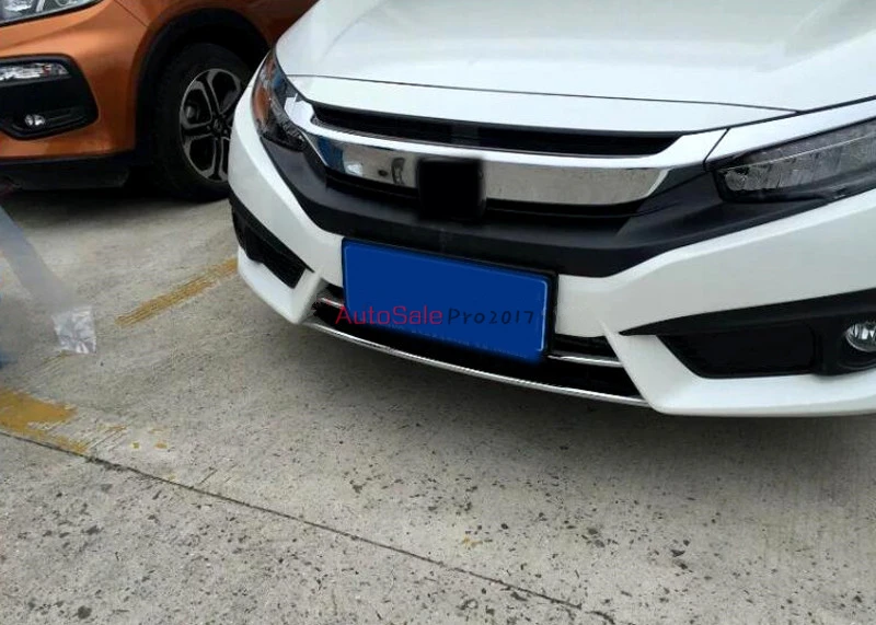 Для Honda Civic 10th Gen 4dr Sedan ABS хром пластик передний бампер Нижняя Центральная решетка