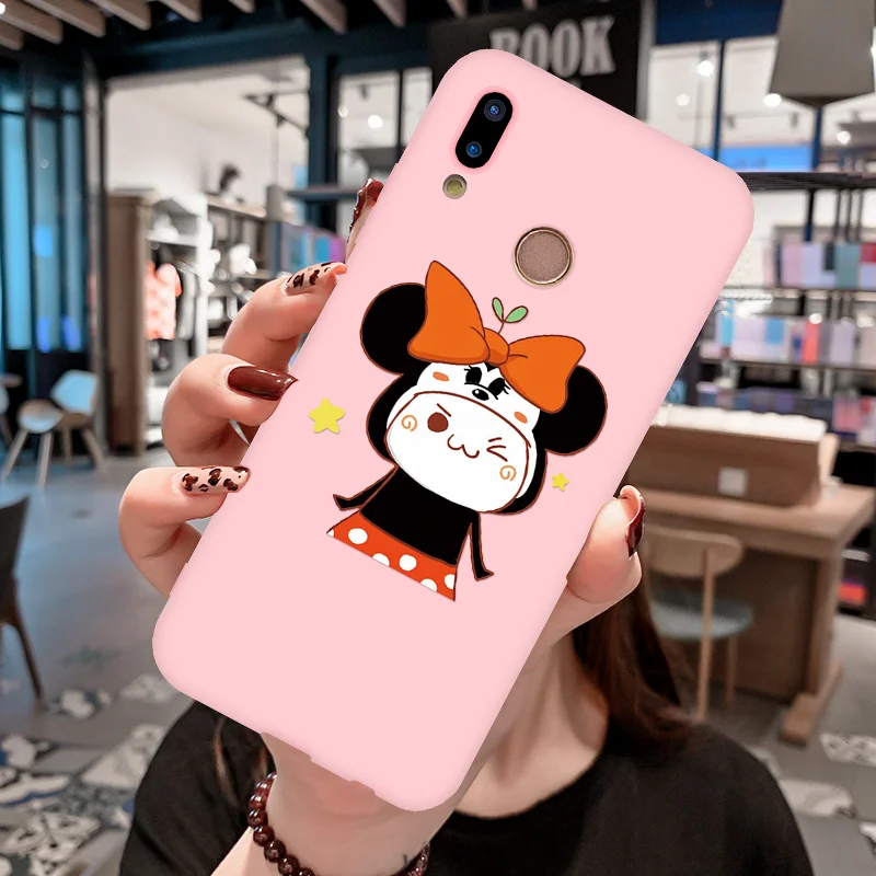 minitzc Мягкий матовый розовый чехол для huawei P30 P8 P9 P10 P20 Pro Lite P Smart Y5 Y6 Y7 Prime Y6 Y9 Pro девочек чехол - Цвет: minitzc