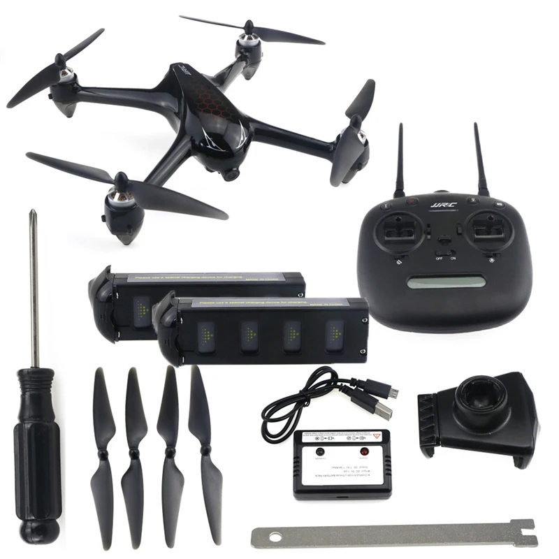 Two battery JJRC X8 gps 5G Wi-Fi 6-осевой Гиро FPV с 1080P HD Камера удерживатель режима бесщеточный Радиоуправляемый Дрон Квадрокоптер RTF светодиодный свет - Цвет: Two battery