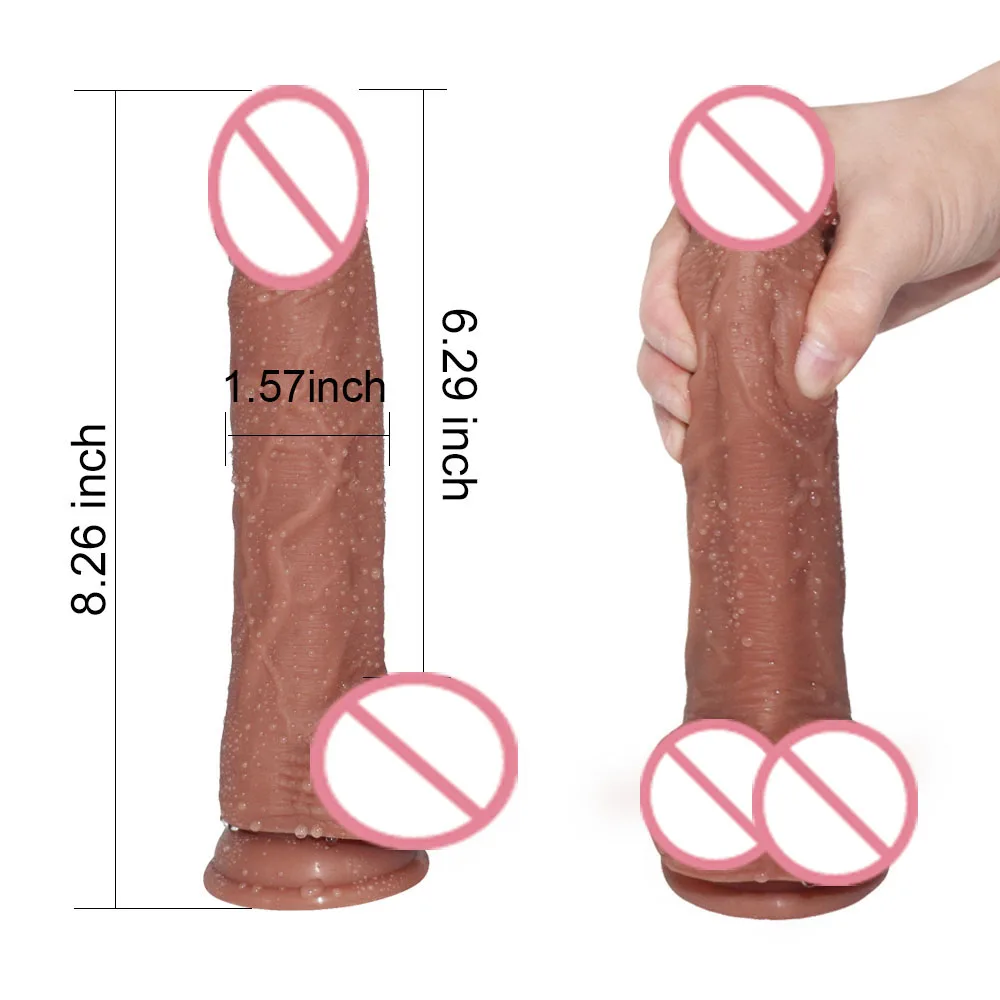 Супер ощущение кожи реалистичный фаллоимитатор мягкий силиконовый большой 21*4 см