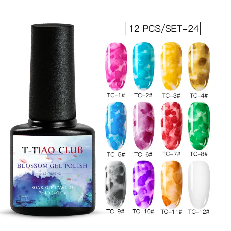 MZH04523 T-TIAO CLUB floming лак для ногтей 7 мл градиентные акварельные чернила красная фиолетовая для украшения ногтей лак для маникюра DIY Дизайн украшения - Цвет: MZH04523