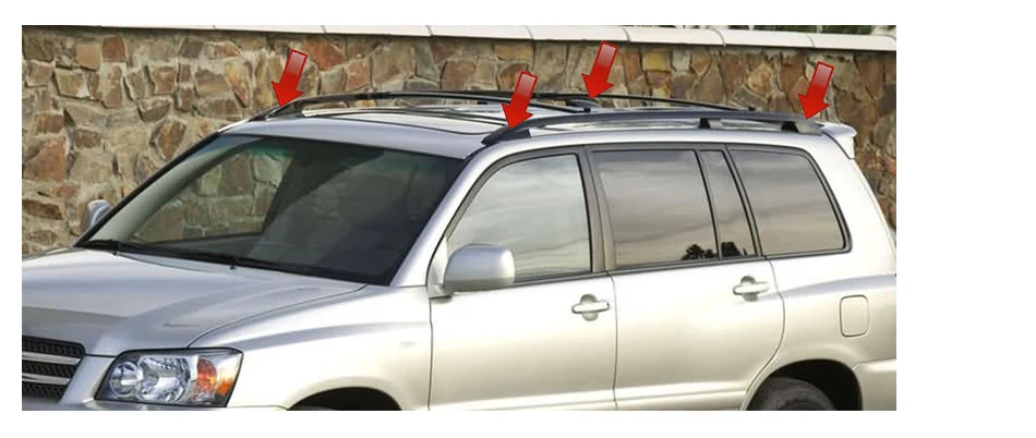 Подходит для Toyota Highlander XU20 2001 2002 2003 2004 2005 2006 2007 Черный ABS багажник на крышу автомобиля Крышка рельса конец оболочки замена