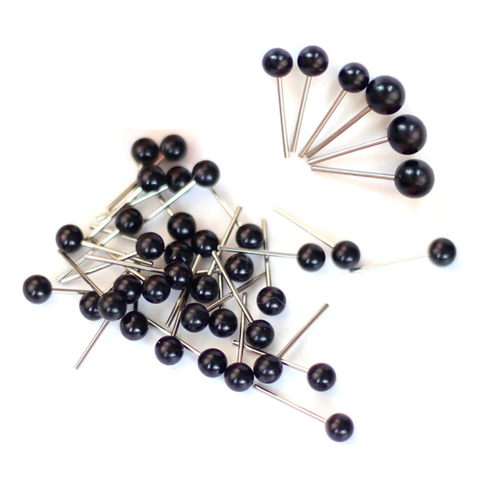 Feltsky 100 шт. черные безопасные глаза на проволоке для рукоделия кукол вышивка