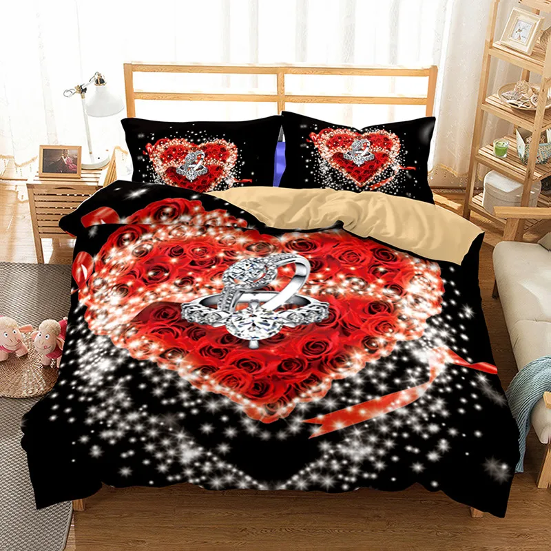 

Fanaijia flower duvet and Bedding Set 3d print Duvet Cover with Pillowcase Twill Cozy Home Textiles Queen Sizes 3pcs