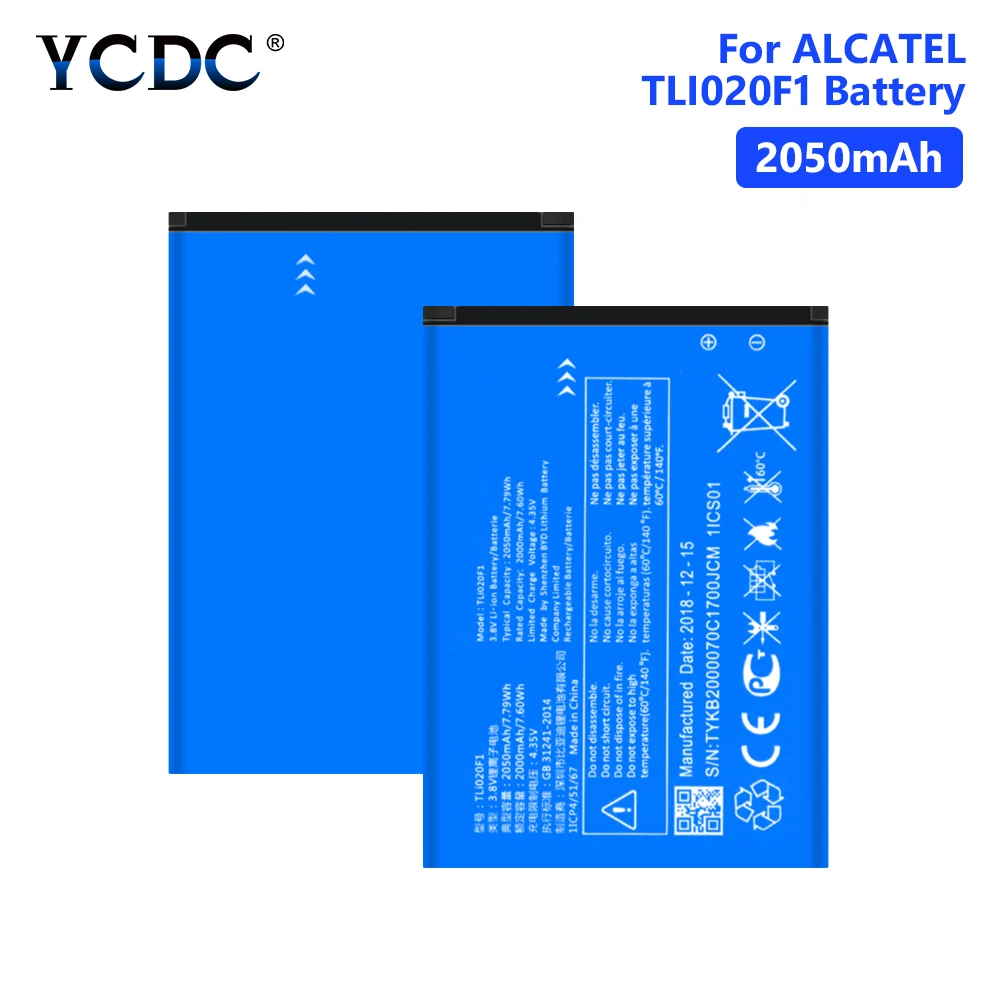 Аккумулятор TLi020F1 2050 мАч для TCL J726T Alcatel One Touch Pop 2 5042D OT 7040D литий полимерные