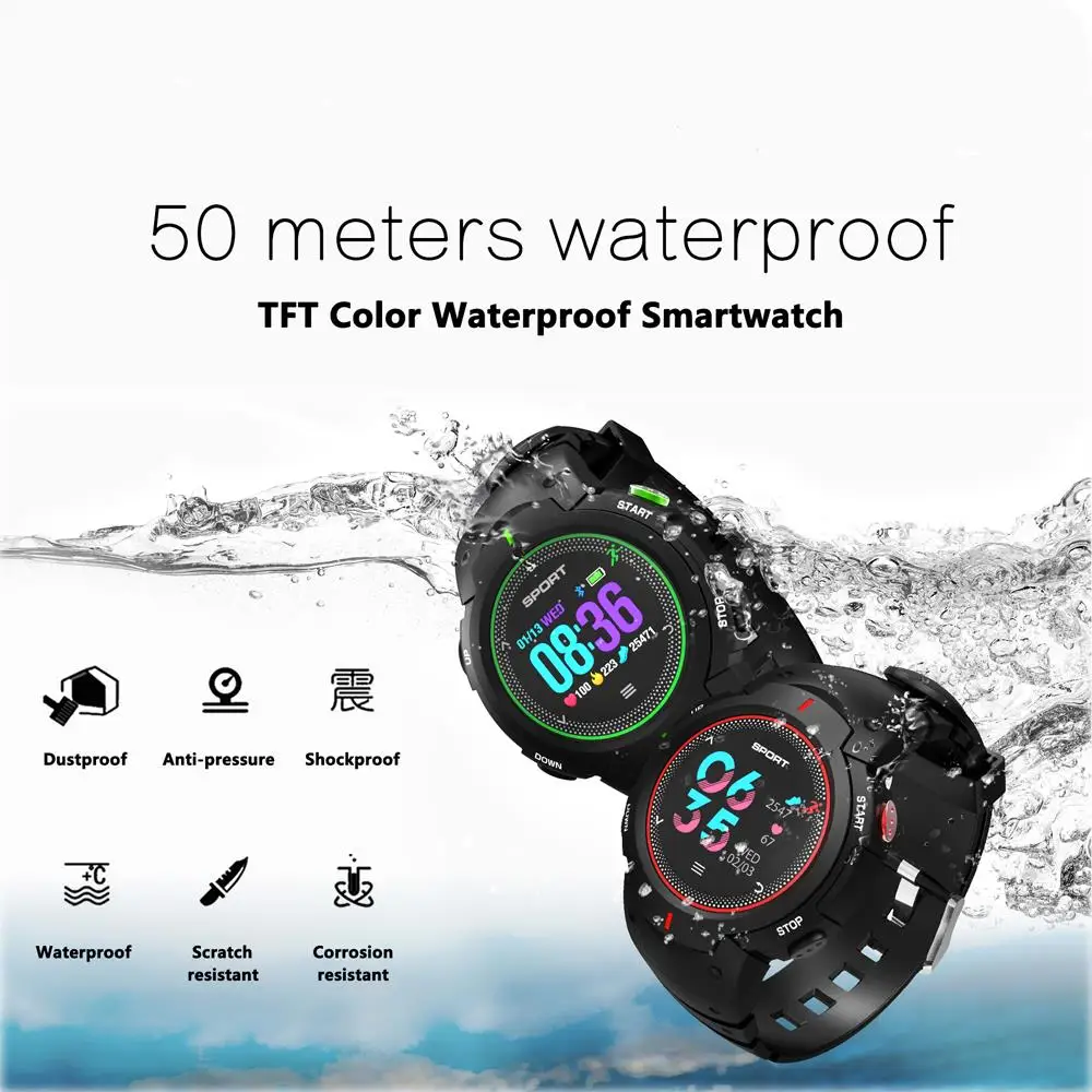 Bluetooth Smart Watch IP68 Водонепроницаемый трекер активности № 1 F13 Smartwatch сердечного ритма
