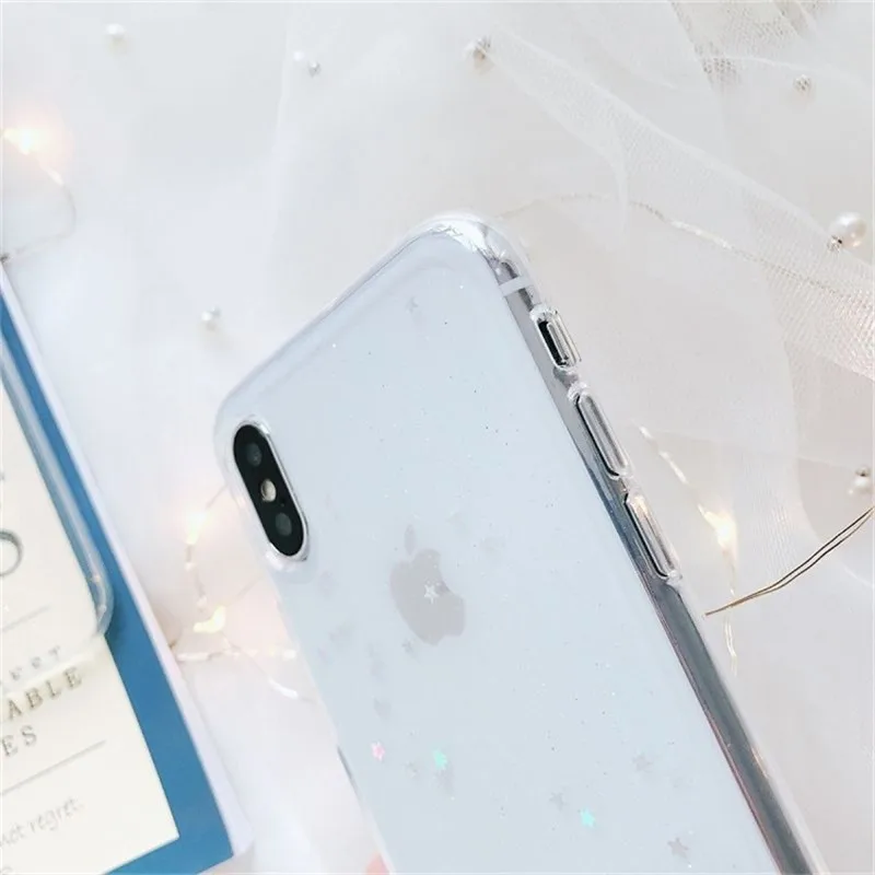Блестящий Мягкий чехол со сверкающими звездами для huawei P8 Lite 2017 P9 P10 P20 Pro Honor 8X 8 9 10 V10
