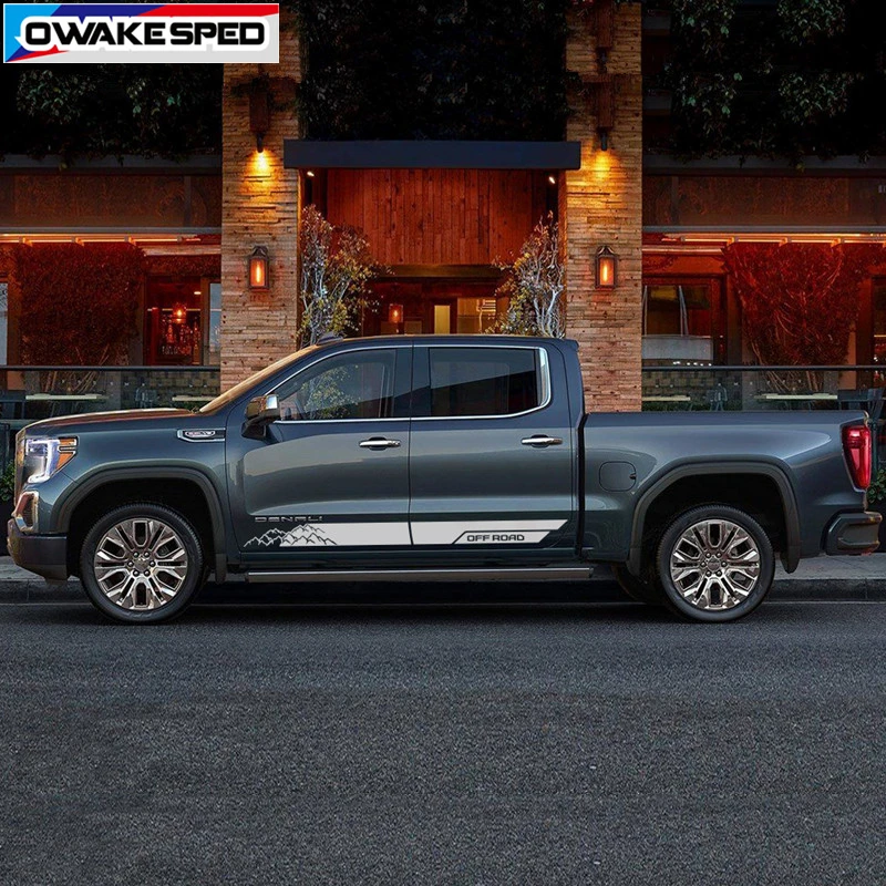 Наклейка на автомобиль боковая юбка дверь полоса комплект для GMC Sierra Z71 1500 фара