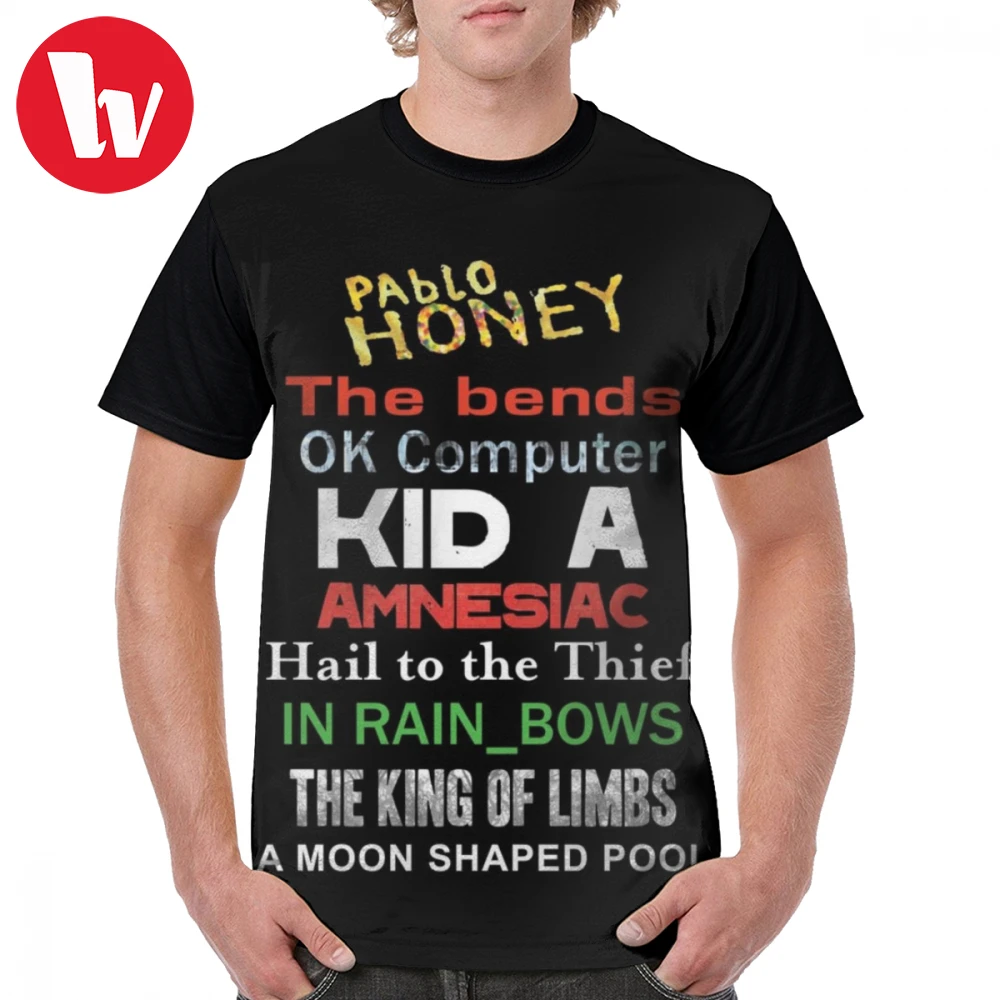 

Radiohead T Shirt Radiohead Albums T-Shirt Basic Cute Graphic Tee Shirt 4xl Short-Sleeve 100 Polyester Man Graphic Tshirt