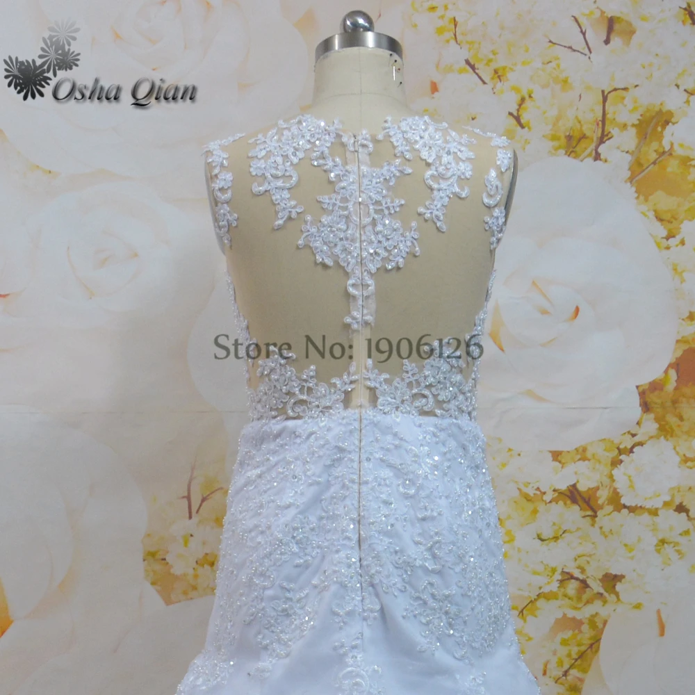 Элегантный белый Свадебные платья Русалочки Турции летние свадебные See Through