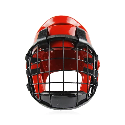 Red with Mask S Дети и взрослые каратэ боксерский шлем для тхэквондо металлическая маска Санда Муай Тай ММА защита головы оборудование тренировочная защита - Цвет: Red with Mask S