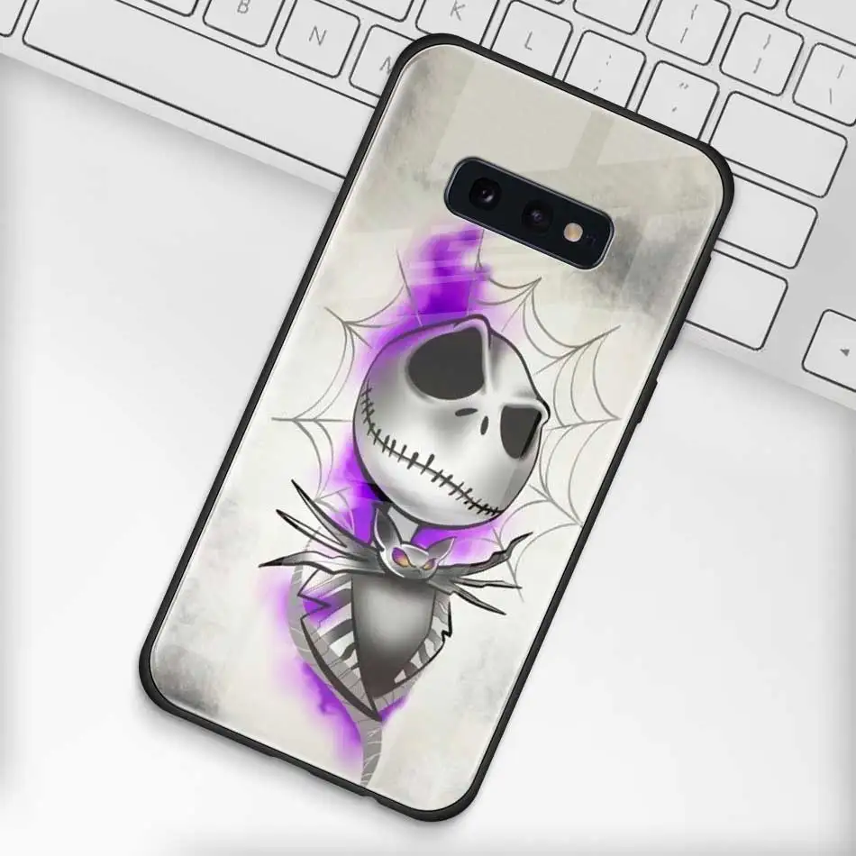 Чехол из закаленного стекла Jack Skellington Before Christmas для samsung Galaxy S10 S10e S9 S8 S10 Plus Note 9 A50 A30