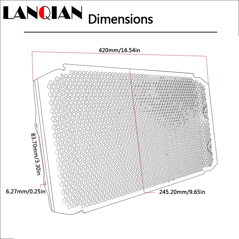 

For Yamaha FZ-09 FZ 09 FZ09 2017 2018 2019 Motorcycle Aluminum Alloy Radiator Guard Protector Side Grille Grill Oil Cooler Cover
