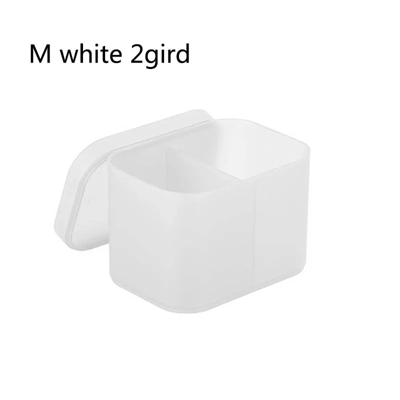 M white 2gird Коробки для мелких предметов, пластиковый косметический Чехол, портативный Настольный органайзер, инструменты для хранения дома, 1 шт., многофункциональная коробка для хранения косметики - Цвет: M white 2gird