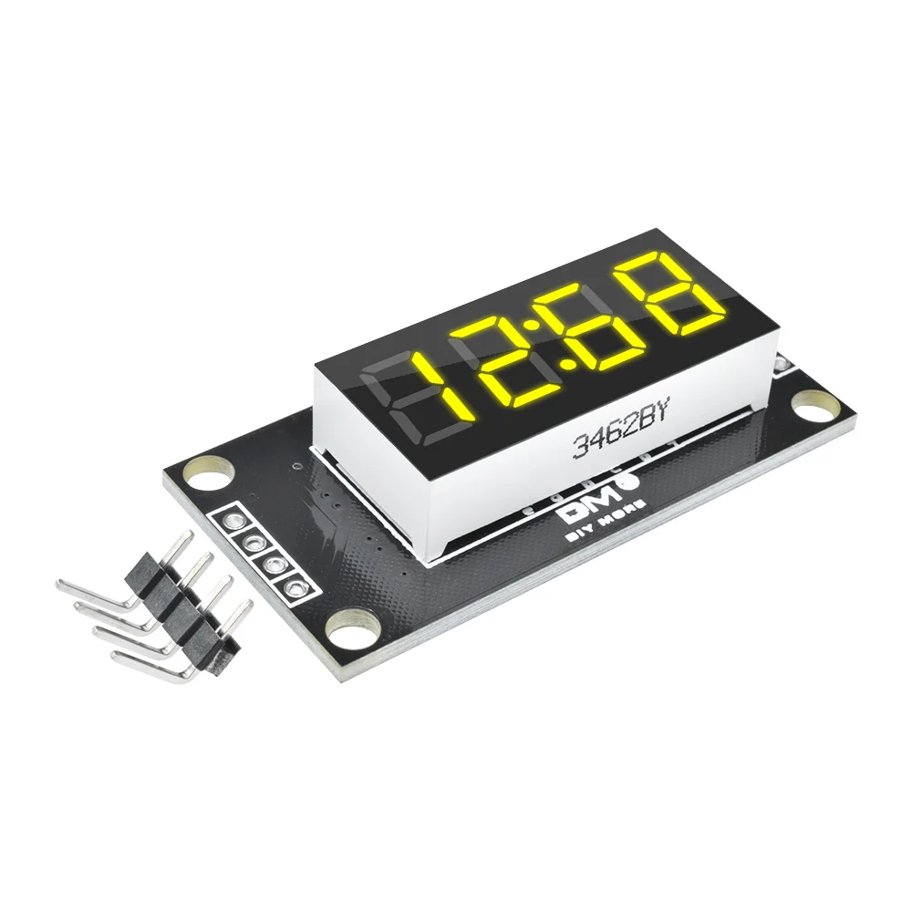 0,36 дюймовый TM1637 светодиодный модуль часов времени для Arduino 7 сегментный 4 битные часы цифровая трубка четыре последовательных платы драйвера - Цвет: Yellow
