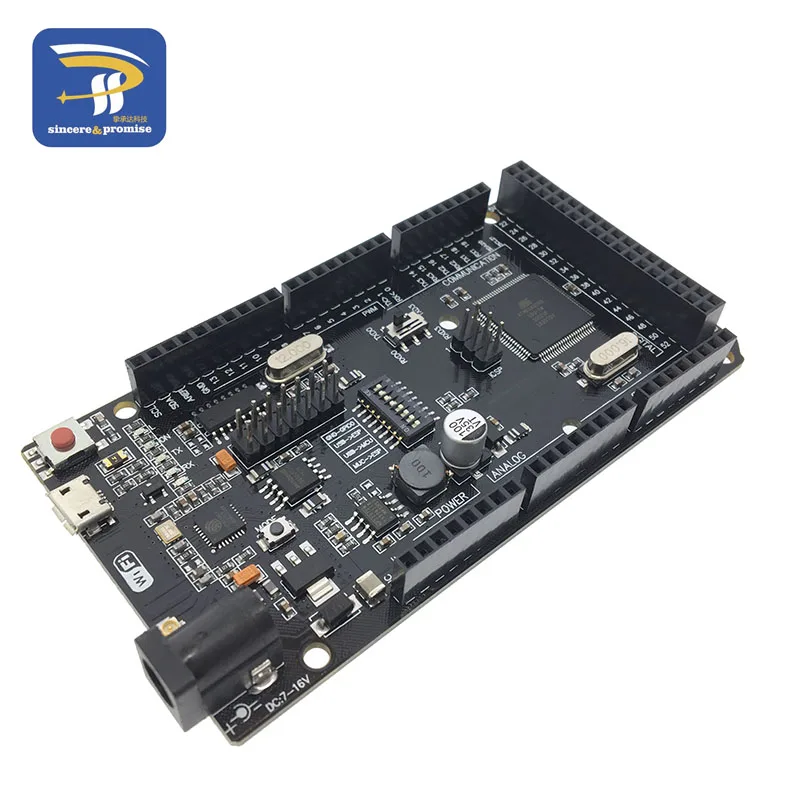 Mega2560 + Wi Fi R3 ATmega2560 ESP8266 32Мб оперативной памяти USB TTL CH340G. Совместимость с Arduino Mega