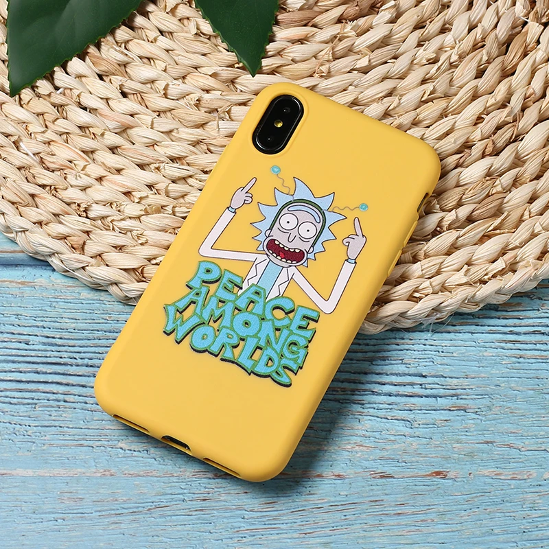 Забавный мультяшный комикс Рик и Морти, смешные слова для iPhone 11, 8, 8 Plus, X, 7, 7 Plus, XR, Xs Max, мягкий силиконовый матовый чехол, Fundas - Цвет: 13