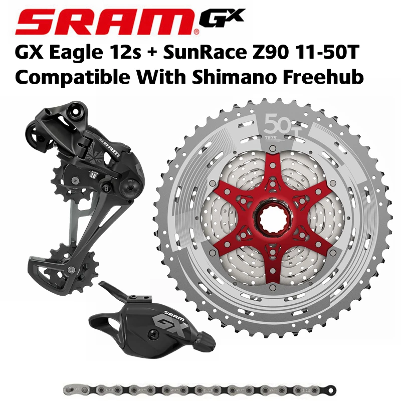 SRAM GX EAGLE Grip shift / Shift Lever 12 скоростей + кассета SunRace Z90 11 50T Скоростей совместима с SHIMANO