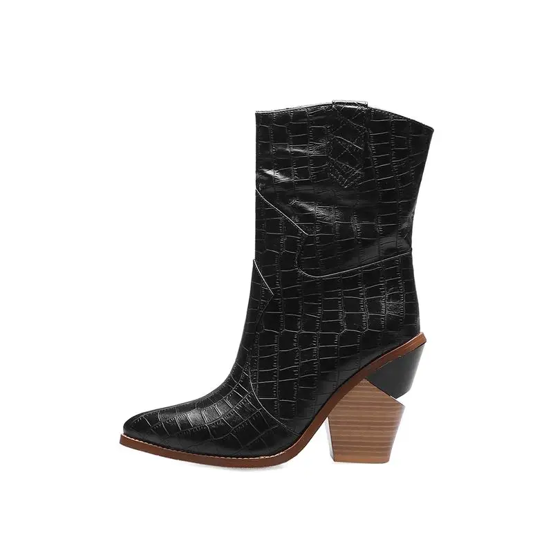 Женские ботильоны на высоком толстом каблуке размеры 34-43 | Обувь