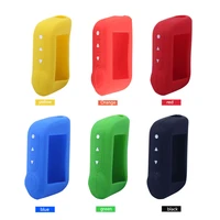 silicone auto key case for starline a93 a63 russian version two way car alarm lcd remote controller keychain fob cover