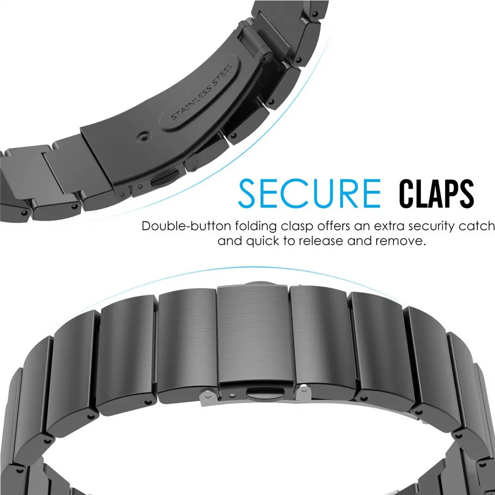 TORQUILA Нержавеющая сталь ремешок для Fitbit заряд 2 Смарт часы регулируемый роскошный