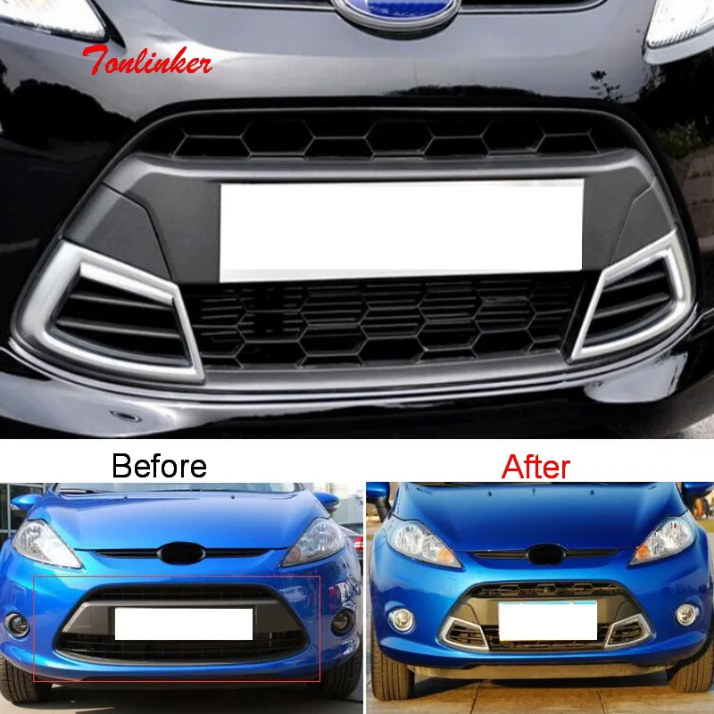 Tonlinker передние гоночные грили чехол наклейки для Ford Fiesta хэтчбек/Отправитель 2009-12