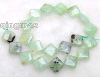 20mm rhombus high quality green garnet loose beads string 15 los274 wholesaleretail free shipping