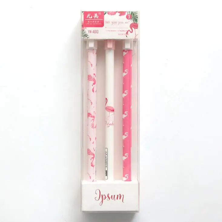 03 12 упак./лот Sakura Фламинго зеленый простой гелевая ручка подпись ручка Эсколар. школьные канцелярские товары поощрительный подарок - Цвет: 03