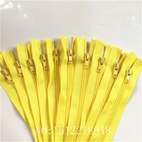 50pcs 14 inch 35 cm yellow nylon coil zippers tailor sewer craft crafters fgdqrs 3 closed end