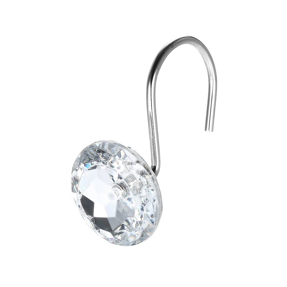 12 шт./компл. декоративные крючки для душевой комнаты с акриловыми кристаллами