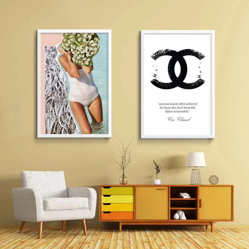 NOOG холщовая живопись Модный женский скандинавский настенный поп арт плакатный