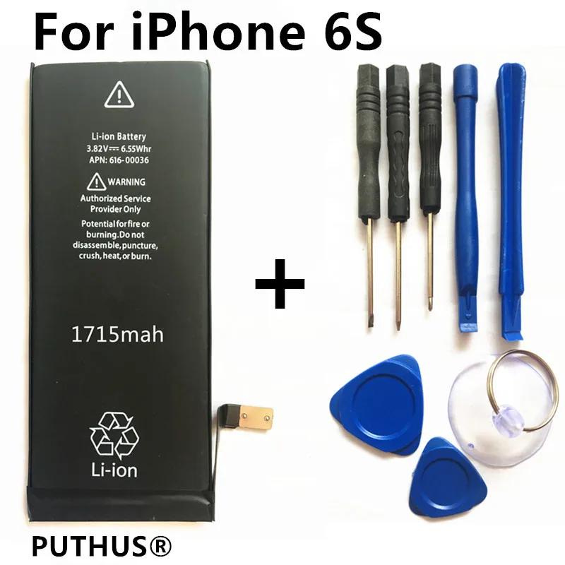 Новинка для iPhone 6S батарея внутренняя Замена батареи 3,82 V 1715mah батарея для iPhone 6S с ремонтным набором инструментов