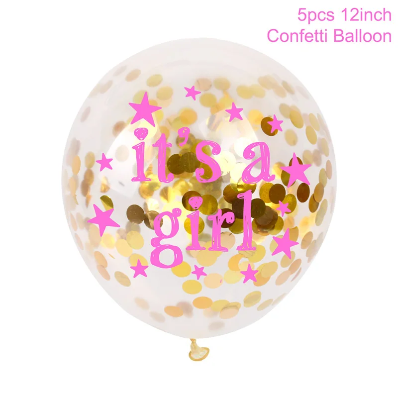 FENGRISE пол Reveal Babyshower Baby Shower воздушные шары золотой блеск розовый синий висящий его