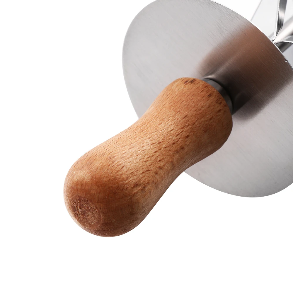 1PC Stainless Steel Rolling Cutter For Making Croissant Bread Wheel Dough Pastry Wooden Handle Baking Kitchen Tool | Дом и сад