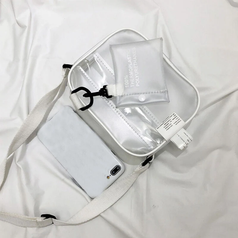 Хит продаж женская прозрачная сумка через плечо из ПВХ сумка-мессенджер для