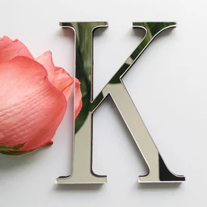 K Новые diy настенные наклейки 3d наклейки акриловые украшения свадебный подарок любовные буквы декоративный Алфавит Настенный декор - Цвет: K