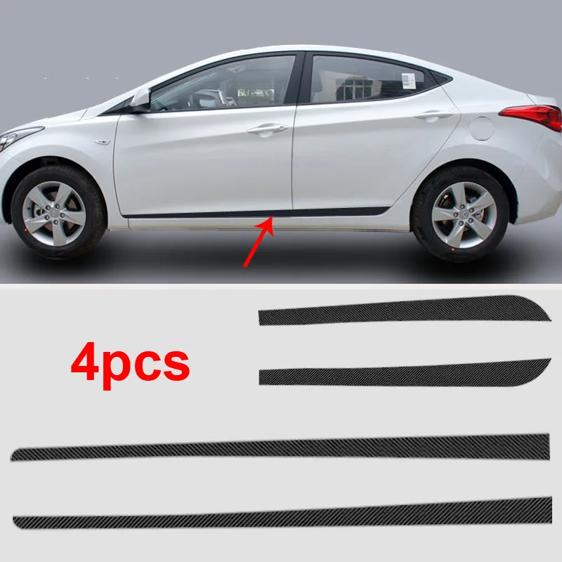 

1set for HYUNDAI AVANTE ELANTRA door down Decorative decorate sticker Carbon fiber pattern