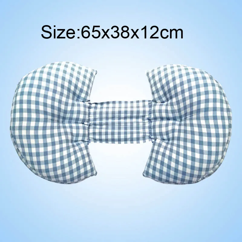 Blue Plaid Многофункциональная u-образная подушка для поддержки живота для беременных женщин, боковые спальные подушки для беременных - Цвет: Blue Plaid