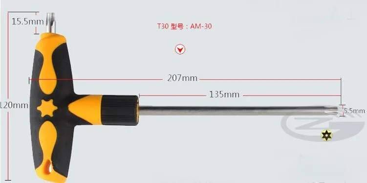 R'DEER инструмент hongkong бренд CRV сталь 6150# Т-образная ручка torx шестигранный ключ T10, T15, T20, T25, T27, T30, T40, T45, T50 ручной инструмент